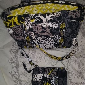 Vera Bradley purse and matching wallet/wristlet